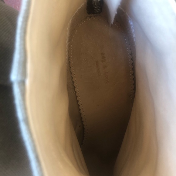 Rag & Bone Newburgh Olive Canvas Ankle Boots - Picture 3 of 5